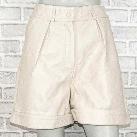 Retrofete Mila Leather Shorts Size M - Picture 8 of 16